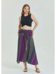 Purple Plus Size Skirt with Waist Tie 4596